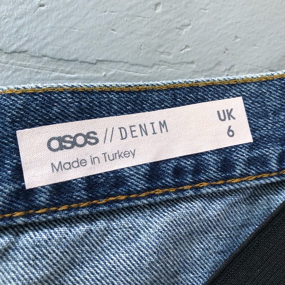 ASOS Denim Maternity Jeans Size 6 NWT Barrel Leg Balloon Leg Taper Dark Wash - Picture 5 of 12